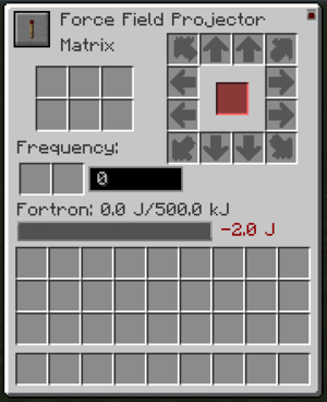 The GUI for the Projector