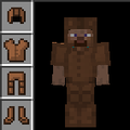 Leather armor when worn and in item form