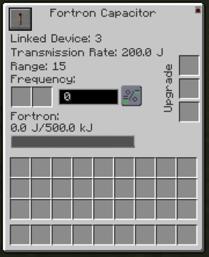 The GUI for the Fortron Capacitor