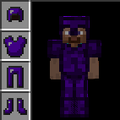 Obsidian armor when worn and in item form